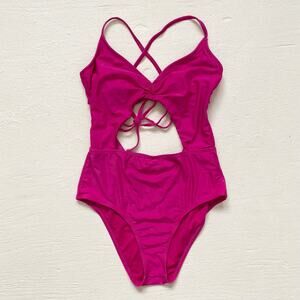 BP Pink Cutout One Piece Swimsuit, Size XS